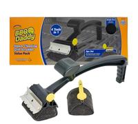 Scrub Daddy BBQ Daddy et Têtes de Recharge - Brosse de Nettoyage pour Barbecue avec Grattoir et Décapsuleur, Brosse Nettoyage Barbecue, Sans poils Métalliques avec FlexTexture, Brosses à BBQ
