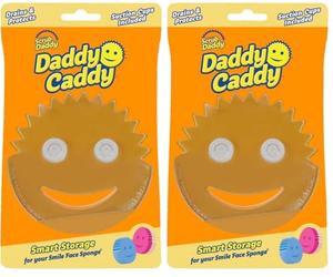 Scrub Daddy Caddy Smart Storage for Smile Face Sponges, Plastica (Confezione da 2)