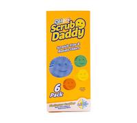 Scrub Daddy Colors Spugna Piatti Lavabile, Spugne Cucina e Bagno, Spugnette Lavapiatti Non Graffia con Design Morbido e Compatto FlexTexture, Lavabile in Lavastoviglie, 6 Pz Multicolore