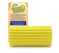 Scrub Daddy Damp Duster, Spugna Magica per la Pulizia della Polvere, Spolverino per Persiane e Tende in Legno, Prese d'Aria, Termosifoni, Battiscopa, Specchi e Ragnatele, Trattiene la Polvere, Giallo