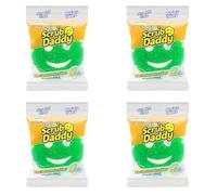 Scrub Daddy Essentials Spugne da Cucina, Spugne Lavapiatti, Spugna con Texture Variabile, Scrubber Antigraffio, Prodotti da Bagno Resistenti agli Odori, Lavabili in Lavastoviglie, Confezione da 4
