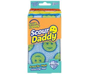 Scrub Daddy Scour Daddy, spugna per piatti, per pulire senza graffiare, spugnetta per piatti, alternativa alle spugne da cucina in metallo, spugne per piatti per lavare, confezione da 3 pezzi