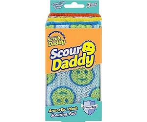 Scrub Daddy Scour Daddy, spugna per piatti, per pulire senza graffiare, spugnetta per piatti, alternativa alle spugne da cucina in metallo, spugne per piatti per lavare, confezione da 3 pezzi