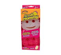 Scrub Daddy Scrub Mommy, Spugna Abrasiva Cucina su Due Lati, Alternativa Prodotti Cucina ai Panni Non Graffiati, Spugna Faccina Sorridente per Lavello, Bagno e Doccia, FlexTexture, Assortita, 2 pz