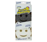 Scrub Daddy Scrub Mommy Style, Spugna Abrasiva Cucina su Due Lati, Alternativa Prodotti Cucina ai Panni Non Graffiati, Spugna Faccina Sorridente per Lavello, Bagno e Doccia, FlexTexture, Grigio 2 Pz