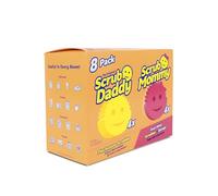 Scrub Daddy Spugne 4ct + Scrub Mommy 4ct - Spugne multiuso antigraffio - senza BPA e realizzate con schiuma polimerica - Spugna da cucina antimacchia e resistente agli odori (confezione da 8)