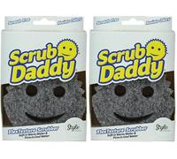 Scrub Daddy Style Spugna Piatti Lavabile, Spugne Cucina e Bagno, Non Graffia Prodotti per la Pulizia della Casa, Design Morbido e Compatto FlexTexture, Lavabile in Lavastoviglie, Grigio 1 Pz