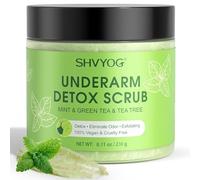Scrub Detox per le Ascelle, Scrub Detox per le Ascelle al tè Verde con Menta e Melaleuca, Scrub, Naturale per le Ascelle per la Disintossicazione delle Scelle, Elimina gli Odori, Esfolia e Leviga 230g