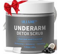 Scrub disintossicante ascellare con carbone, cocco e menta - Elimina odori, pulizia profonda, scrub esfoliante per il corpo, rimozione scura delle ascelle, deodorante per ascelle detox scrub per donne