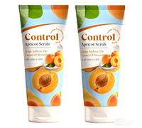 Scrub esfoliante per il viso all'albicocca, confezione da 2 - Scrub viso e corpo pulisce delicatamente la pelle, esfoliante per il viso all'albicocca, aiuta a migliorare il tono e la consistenza della