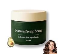 Scrub naturale per il cuoio capelluto, scrub esfoliante per la pulizia profonda del cuoio capelluto, esfoliante delicato alle erbe, allevia prurito e forfora, per tutti i tipi di capelli