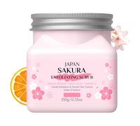 Scrub per corpo e viso ai fiori di ciliegio, esfoliante delicato per pelle liscia e morbida, scrub quotidiano per il viso, nutriente essenziale per la cura del corpo, esfoliante per viso, mani, piedi,