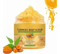 Scrub per il corpo alla curcuma, scrub esfoliante idratante naturale, nutriente delicato, pulizia profonda, levigante e luminosa, promuove anche il tono della pelle, per tutti i tipi di pelle (2 pezzi