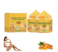 Scrub per il corpo della curcuma, 2025 Aggiornamento del dolce scrub esfoliante idratante, facile pulizia profonda, scrub esfoliante senza irritazione, aiuta a ridurre le macchie scure (2pcs)