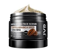 Scrub per il viso 240ml, JVR Face Scrub uomo, Scrub viso corpo caffè, la pulizia profonda dei pori del viso, riduce le impurità della pelle, L'acne o i punti neri, Idrata e illumina la pelle