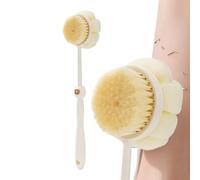 Scrub per la schiena per la doccia | Spazzola per il corpo con manico lungo - setole doppie ad alta densità rimozione dello sporco per le donne adulti più anziani esfoliazione cura del piede e della