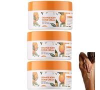 Scrub viso e corpo all'arancia da 230 g, morbido e infuso di vitamina C, che deterge e idrata profondamente, lascia la pelle più morbida e liscia, crema esfoliante per il corpo all'arancia. (3 pezzi)