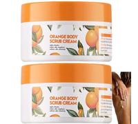 Scrub viso e corpo all'arancia da 230 g, morbido e infuso di vitamina C, che deterge e idrata profondamente, lascia la pelle più morbida e liscia, crema esfoliante per il corpo all'arancia. (2 pezzi)