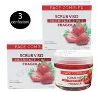 Scrub Viso Fragola Nutriente 2in1 Viso e Labbra Face Complex 3 Confezioni
