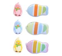 Scrubber corpo per bambini, spugna da bagno per bambini - Spugna per doccia naturale e sicura dalle forme | Scrubber per il corpo super assorbente, da bagno riutilizzabili per pelli d