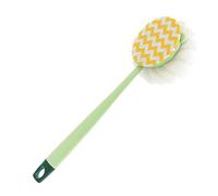 Scrubber da bagno 2 in 1 con manico lungo su entrambi i lati | Spazzola da doccia per il corpo da donna per strofinare il lavaggio del braccio della gamba della schiena casa appartamento