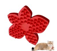 Scrubber da bagno per cani - Pettine per massaggio rilassante a forma di petalo da 10 cm, Spazzola da bagno per shampoo per animali dal design rilassante | Strumento per toelettatura in morbido silico