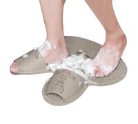 Scrubber Foot Mat, Shower Floor Cleaner, 17,72 x 17,72 in Compact Callus Remover Brush, Authentic Deep Exfoliation Tool, Suction Cup Base for Bathroom Bathtub Massage Use