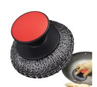 Scrubber in legno con manico | Heavy Duty Cleaning Scrubber Non-Slip Palm Scouring Pad | Heavy Duty Kitchen Scrubber for Dishes Sink | Household & Pans Stainless Steel Scrubber