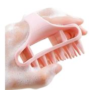 Scrubber in silicone per cuoio capelluto, scrubber elastico per cuoio capelluto, portatile, in silicone, spazzola massaggiante per shampoo e cura asciutta per tutti i tipi di capelli