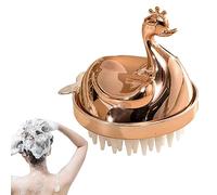 Scrubber per cuoio capelluto, spazzola creativa per shampoo a forma di cigno con setole morbide, esfoliante per la testa staccabile, pettine da doccia per il lavaggio dei capelli, per uomini e donne