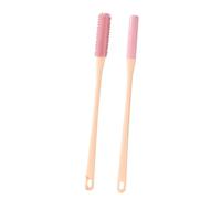 Scrubber per dita dei piedi, spazzola tra le dita dei piedi, Spazzola per la pulizia delle dita dei piedi in 2 pezzi, Applicatore per lozione per le dita dei piedi, spazzola per asciugamani con manico