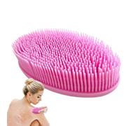 Scrubber per doccia in silicone, sciacquone per il corpo in gomma - Scrub per il corpo a doppia faccia con setole morbide - Detergente manuale per la pulizia della pelle per ragazzi e ragazze