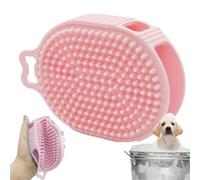 Scrubber per il bagno del cane, scrubber per il lavaggio del cane a doppio lato con un gancio per appenderlo, spazzola per la pulizia degli animali domestici per cani e gatti a pelo lungo e corto,