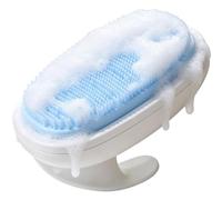 Scrubber per il corpo per la spazzola posteriore in silicone con supporto | Strumento di lavaggio del corpo per le donne Famiglia Bagno WC Casa Appartamento College Dorm Agriturismo Vacanze