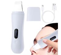 Scrubber per la pelle a ultrasuoni, 4 modalità, impermeabile, ricaricabile, con vibrazioni delicate, strumento per la pulizia del viso per ragazze e donne, salone, vacanze estive, feste quotidiane e