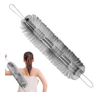 Scrubber per la schiena per doccia, spugna da bagno esfoliante con manici in corda, design ergonomico per uomini e donne, pulizia della pelle con rimozione morte, circa 49 x 13,5 cm