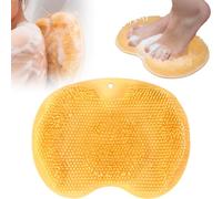 Scrubber per piedi da doccia, tappetino da massaggio da bagno a parete, scrubber posteriore con ventose antiscivolo per migliorare la circolazione, lenire i piedi doloranti