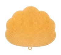 Scrubber per piedi in silicone per doccia, Tappetino for la pulizia dei piedi in silicone con ventose antiscivolo multicolore(Yellow)