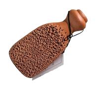 Scrubber per piedi in terracotta naturale fatta a mano, pietra pomice, strumento esfoliante naturale per piedi lisci e morbidi (rosso, standard)