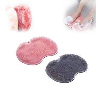 Scrubber per schiena e piedi, Artefatto per strofinare la schiena con ventose, Tappetino per il lavaggio del bagno, Spazzola esfoliante per i piedi della pelle morta D)