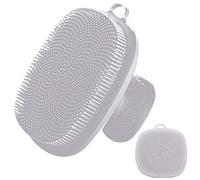 Scrubber per viso in silicone, detergente per viso in silicone portatile da 2,64 pollici, cuscinetto esfoliante impermeabile e massaggiatore, spazzola per la pulizia del viso morbida