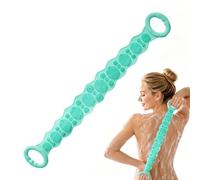 Scrubber posteriore in silicone, 69,8 cm, pelle lunga su entrambi i | Accessorio ornamentale con manici, scrubber per il corpo, fascino per braccio, massaggio della pelle delle gambe