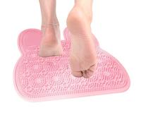 Scřubber - Silicone 11,97 x 13,86 pollici | Scřubber Maț, tappetino da massaggio con ventose antiscivolo | Massa i Píeds senza piegarsi, migliora la circolazione dei piedi, allevia