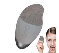 Scrubber viso in silicone, pulizia manuale del viso BrCleansing Spazzola facciale esfoliante elettrico in silicone morbido, strumento vibrante ricaricabile impermeabile per la cura della pelle per
