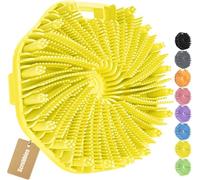 Scrubbies - Scrubbies The Sud Bud, Scrubber per il corpo in silicone, scrub per il corpo, esfoliante per pelli sensibili, scrub per il corpo, per tutti i tipi di pelle, pulizia profonda (giallo)