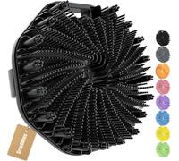Scrubbies The Sud Bud, Scrubber per il corpo in silicone, scrub per il corpo, esfoliante per pelli sensibili, scrub per il corpo, per tutti i tipi di pelle, pulizia profonda (nero)