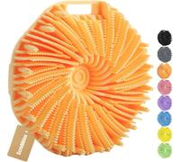 Scrubbies The Sud Bud, Scrubber per il corpo in silicone, scrub per il corpo, esfoliante per pelli sensibili, scrub per il corpo, per tutti i tipi di pelle, pulizia profonda (arancione)