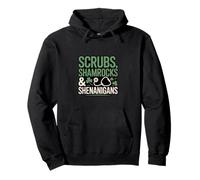 Scrubs Shamrocks E Shenanigans Infermiera St Patricks Felpa con Cappuccio