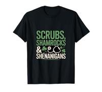 Scrubs Shamrocks E Shenanigans Infermiera St Patricks Maglietta