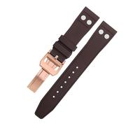 SCRUBY 22 MILLIMETRI 21 MILLIMETRI Natura Fluorogomma FKM Gomma Con Rivetto Cinturino Per IWC Strap Big Pilot Mark Portugieser Morbido braccialetto(Brown4,22MM)